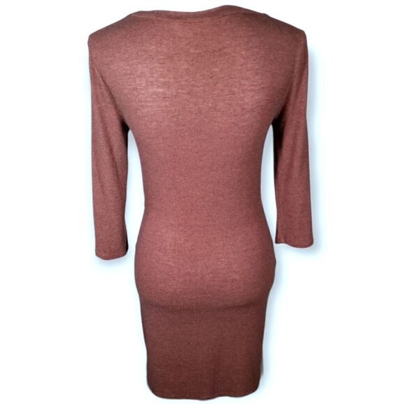 CHARLOTTE RUSSE BROWN BODYCON DRESS SZ.S EUC - Picture 4 of 5